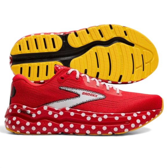 Womens Brooks Ghost Max 2 Disney Minnie Mouse Running Shoes Red (NEW) - Picture 1 of 7